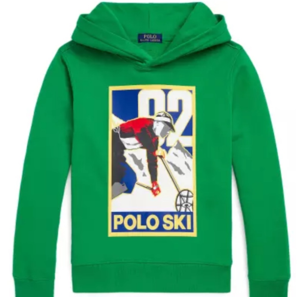 ** New with tags** Beautiful Green Polo Ski Fleece Hoodie Sweatshirt